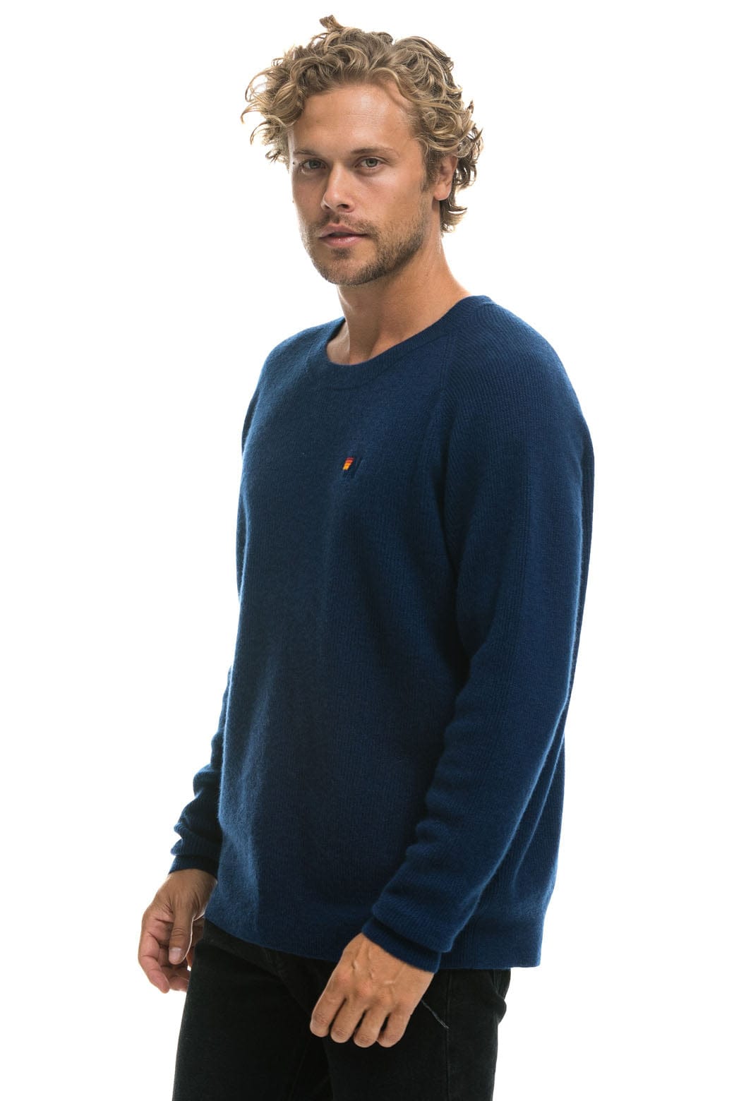 Retro VINTAGE CABIN 2 UNISEX CASHMERE SWEATER - MIDNIGHT