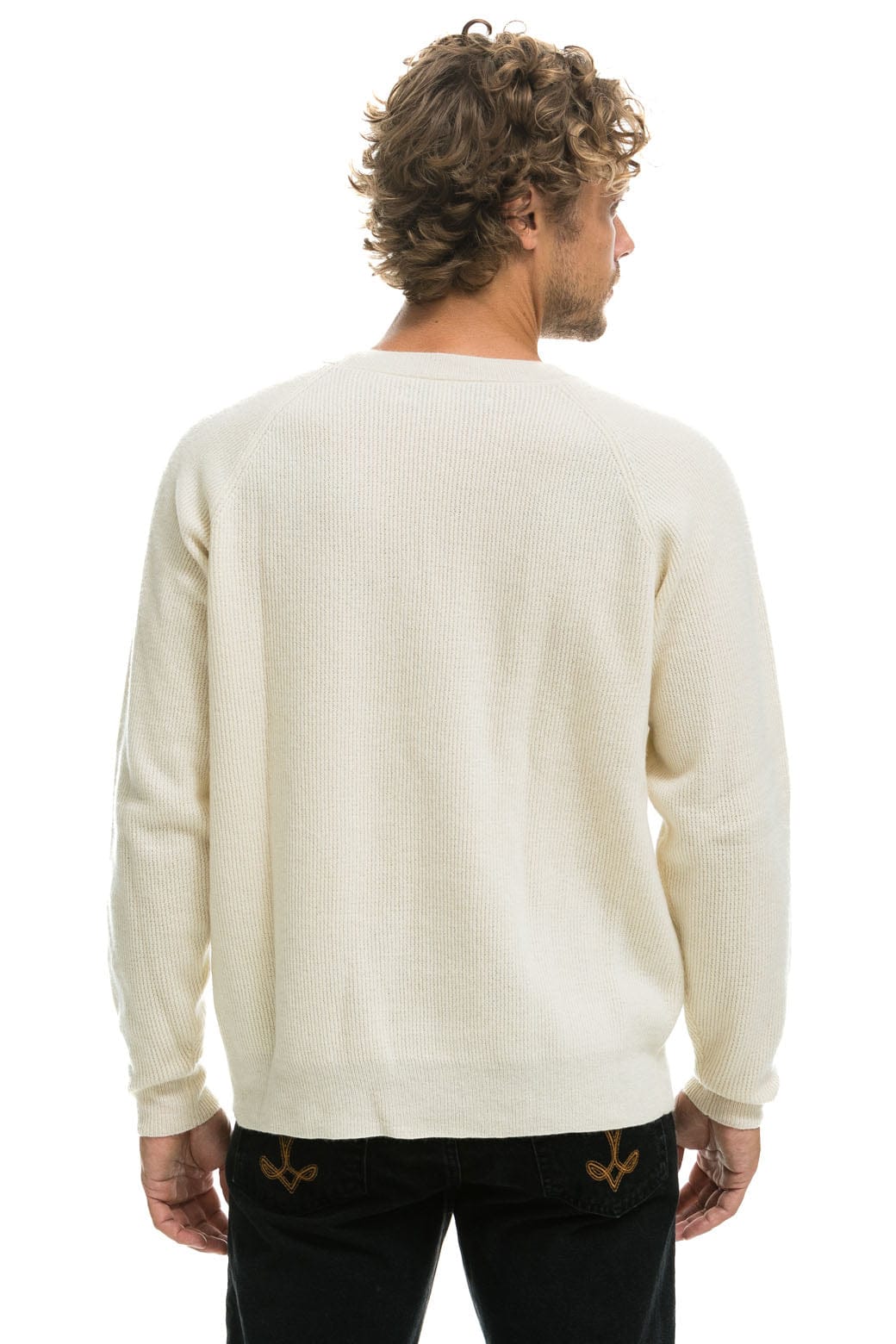 Retro VINTAGE CABIN 2 UNISEX CASHMERE SWEATER - VINTAGE WHITE
