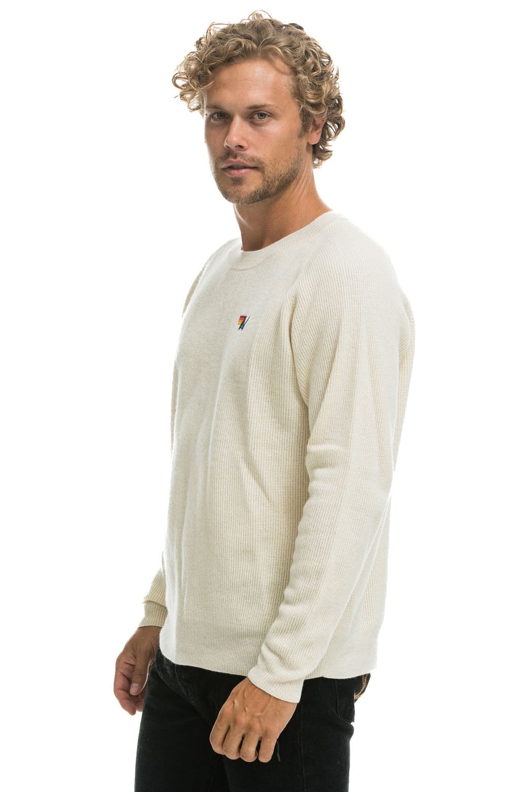 Retro VINTAGE CABIN 2 UNISEX CASHMERE SWEATER - VINTAGE WHITE