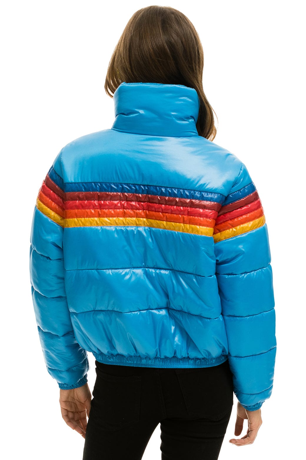 Retro 5 STRIPE APRES JACKET - GLOSSY OCEAN