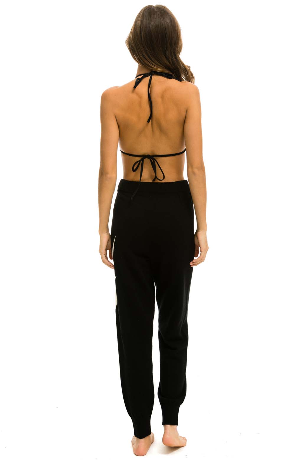 Retro BOLT CASHMERE LIGHT SWEATER PANT - BLACK WHITE BOLT